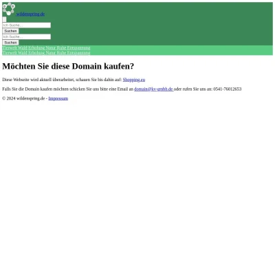 Screenshot wildenspring.de