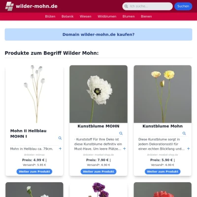 Screenshot wilder-mohn.de