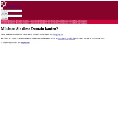 Screenshot wildprodukte.de