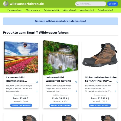 Screenshot wildwasserfahren.de