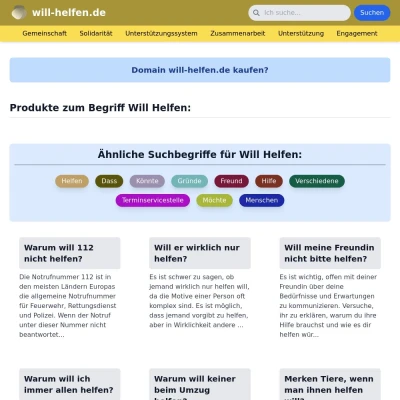 Screenshot will-helfen.de