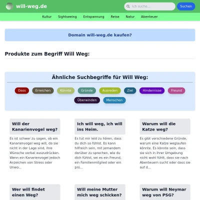 Screenshot will-weg.de