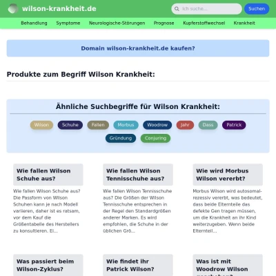 Screenshot wilson-krankheit.de