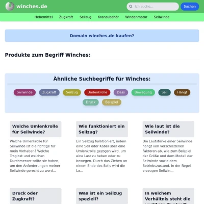 Screenshot winches.de