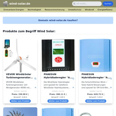 Screenshot wind-solar.de