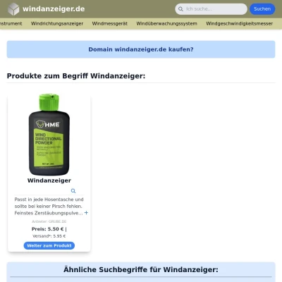 Screenshot windanzeiger.de