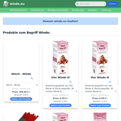 Screenshot winde.eu