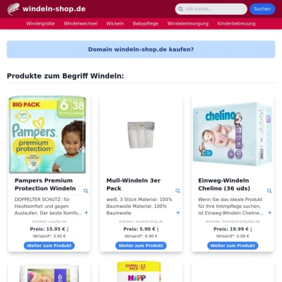 Screenshot windeln-shop.de