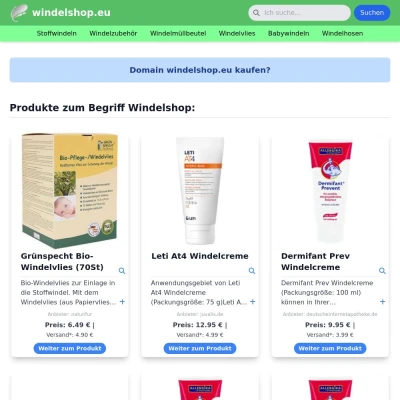 Screenshot windelshop.eu