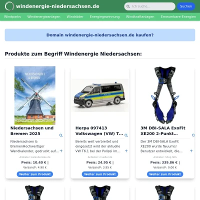 Screenshot windenergie-niedersachsen.de