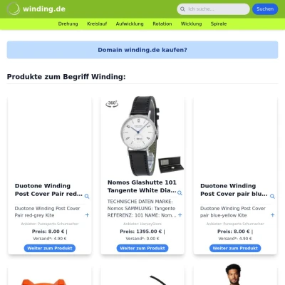 Screenshot winding.de
