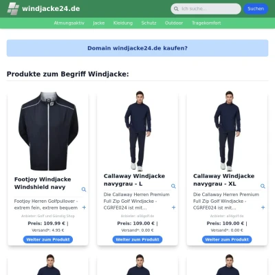 Screenshot windjacke24.de