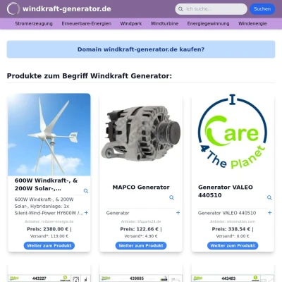 Screenshot windkraft-generator.de