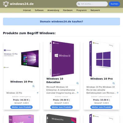 Screenshot windows24.de