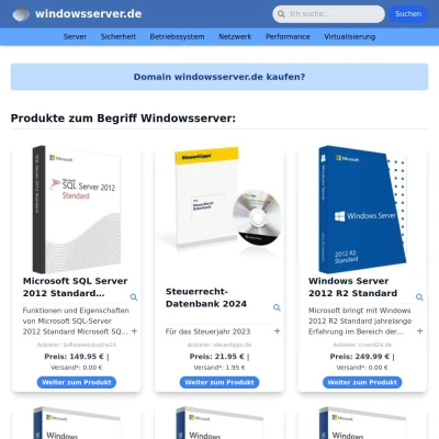 Screenshot windowsserver.de