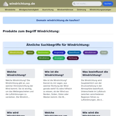 Screenshot windrichtung.de