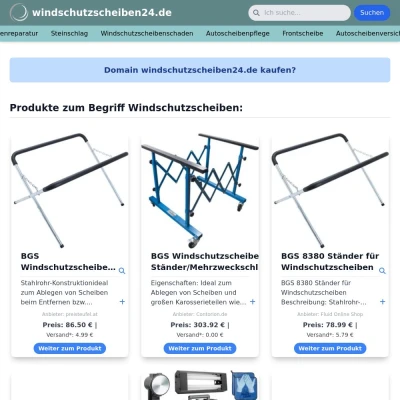 Screenshot windschutzscheiben24.de