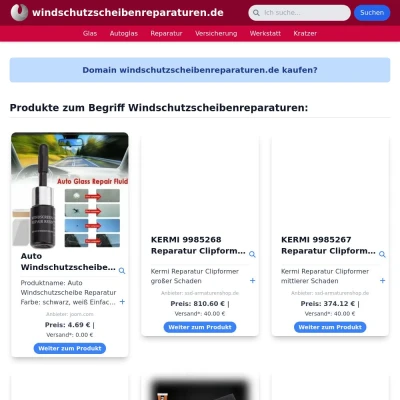 Screenshot windschutzscheibenreparaturen.de