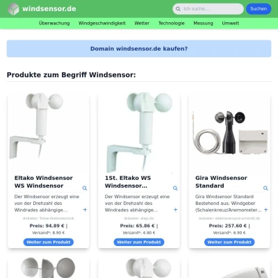 Screenshot windsensor.de