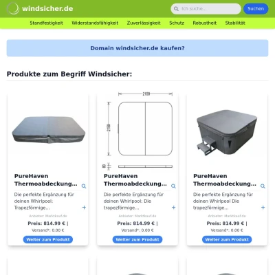 Screenshot windsicher.de