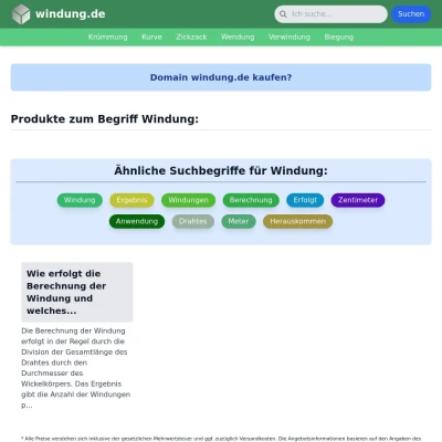 Screenshot windung.de