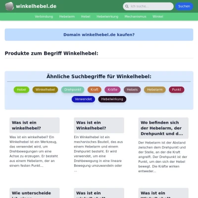 Screenshot winkelhebel.de