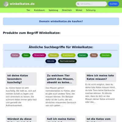 Screenshot winkelkatze.de