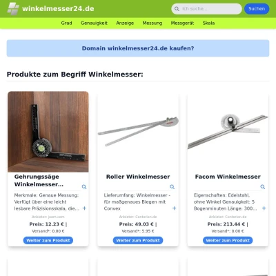 Screenshot winkelmesser24.de