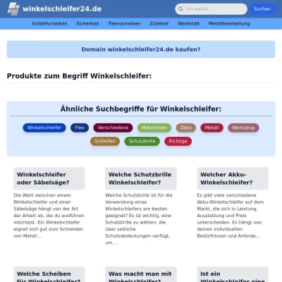 Screenshot winkelschleifer24.de