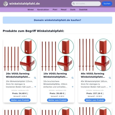 Screenshot winkelstahlpfahl.de