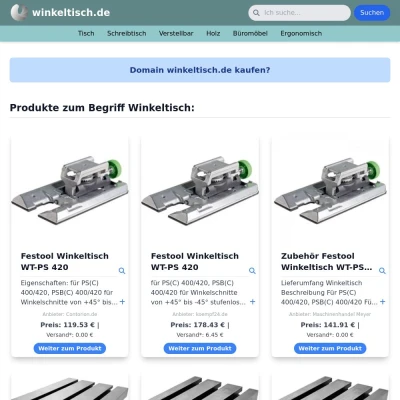 Screenshot winkeltisch.de