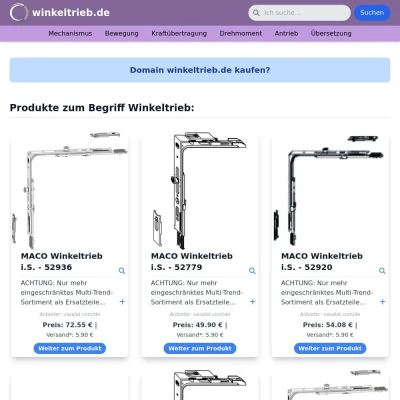 Screenshot winkeltrieb.de