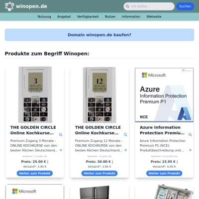 Screenshot winopen.de