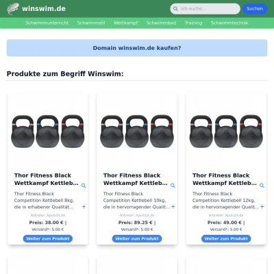 Screenshot winswim.de