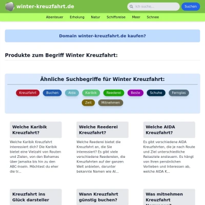 Screenshot winter-kreuzfahrt.de