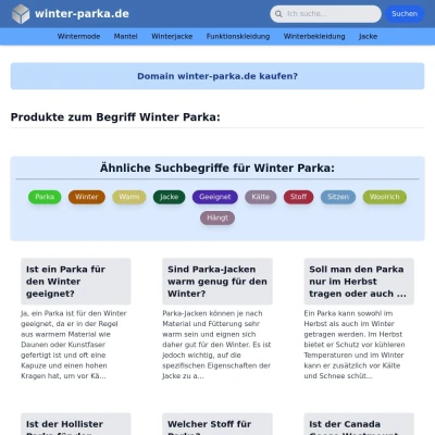 Screenshot winter-parka.de