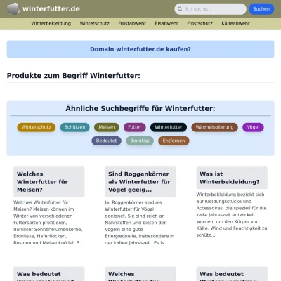 Screenshot winterfutter.de