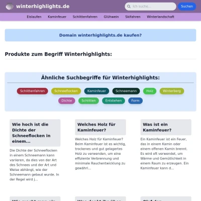 Screenshot winterhighlights.de