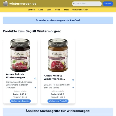 Screenshot wintermorgen.de