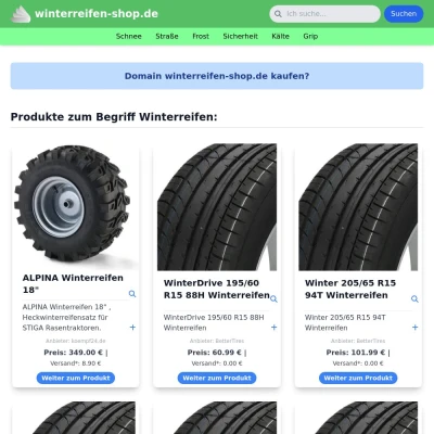 Screenshot winterreifen-shop.de