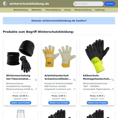 Screenshot winterschutzkleidung.de