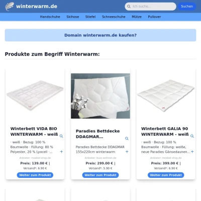 Screenshot winterwarm.de