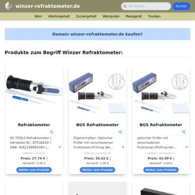 Screenshot winzer-refraktometer.de