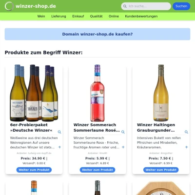 Screenshot winzer-shop.de