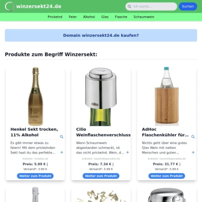 Screenshot winzersekt24.de