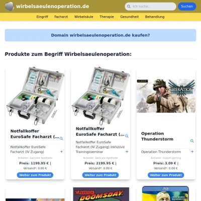 Screenshot wirbelsaeulenoperation.de