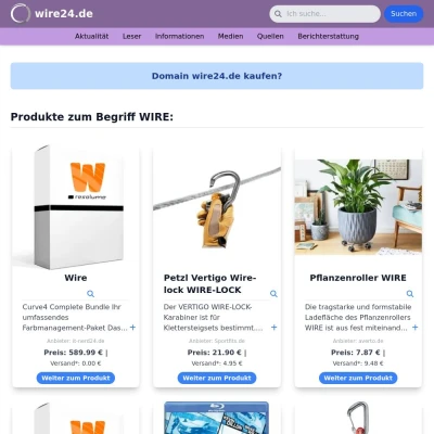 Screenshot wire24.de