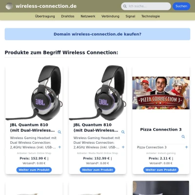 Screenshot wireless-connection.de