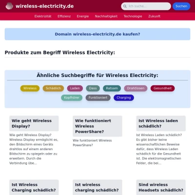 Screenshot wireless-electricity.de