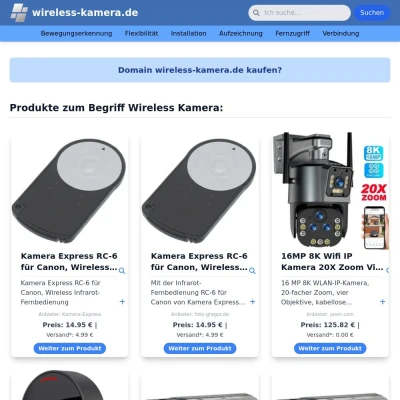 Screenshot wireless-kamera.de